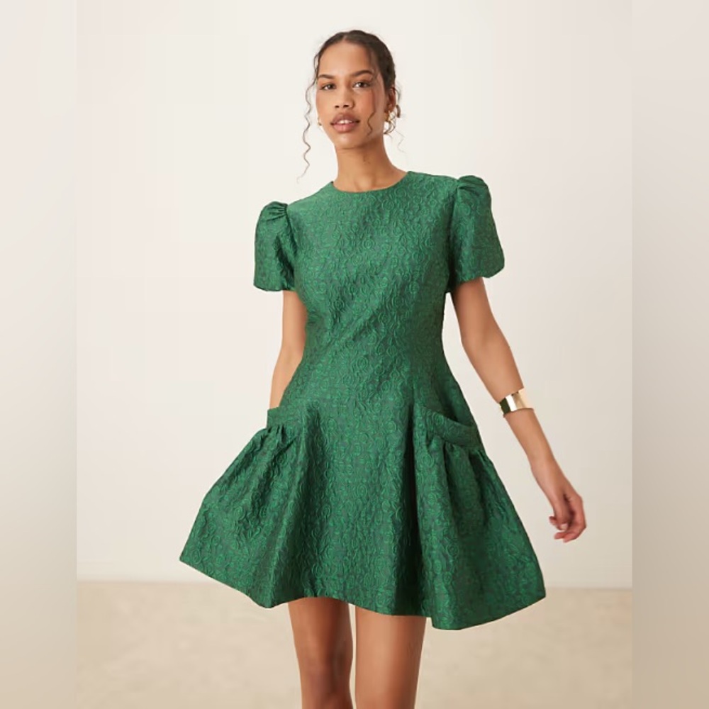 Sister Jane Textured Green Dress